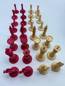 Antique 19th century Staunton chess set 