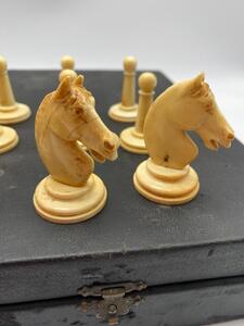 Antique 19th century Staunton chess set 