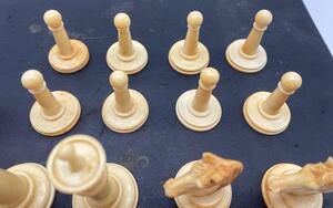 Antique 19th century Staunton chess set 