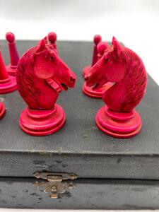 Antique 19th century Staunton chess set 