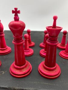 Antique 19th century Staunton chess set 