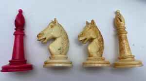 Antique 19th century Staunton chess set 