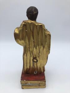 XVII Tuscan School Italian wood gild statue of Dominicus 