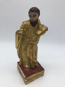 XVII Tuscan School Italian wood gild statue of Dominicus 