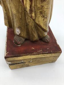 XVII Tuscan School Italian wood gild statue of Dominicus 