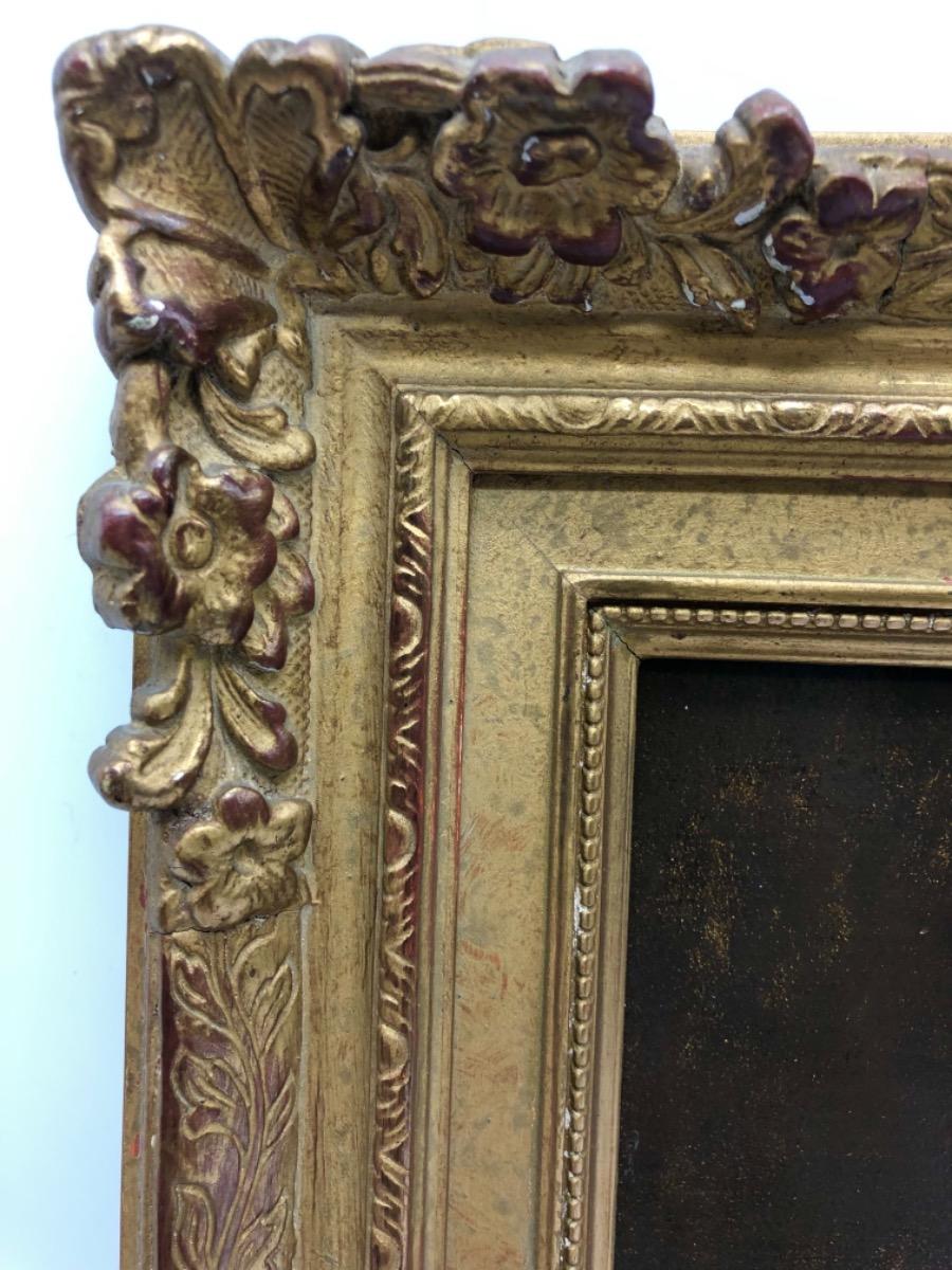 Antique XVIII Dutch painting oil on panel 