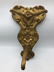 Rare pair of French wood gilded porte-manteaux 