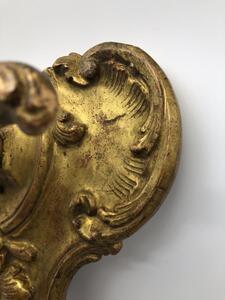 Rare pair of French wood gilded porte-manteaux 