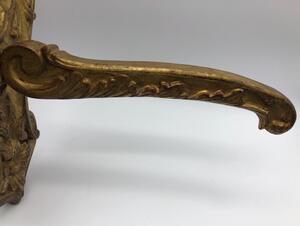 Rare pair of French wood gilded porte-manteaux 