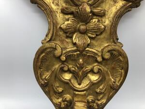 Rare pair of French wood gilded porte-manteaux 