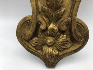 Rare pair of French wood gilded porte-manteaux 