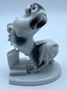 Pfeffer Gotha Art Deco dog porcelain book supports 