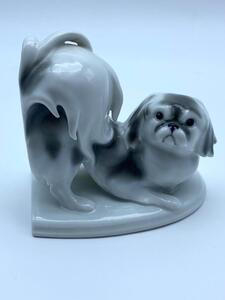 Pfeffer Gotha Art Deco dog porcelain book supports 