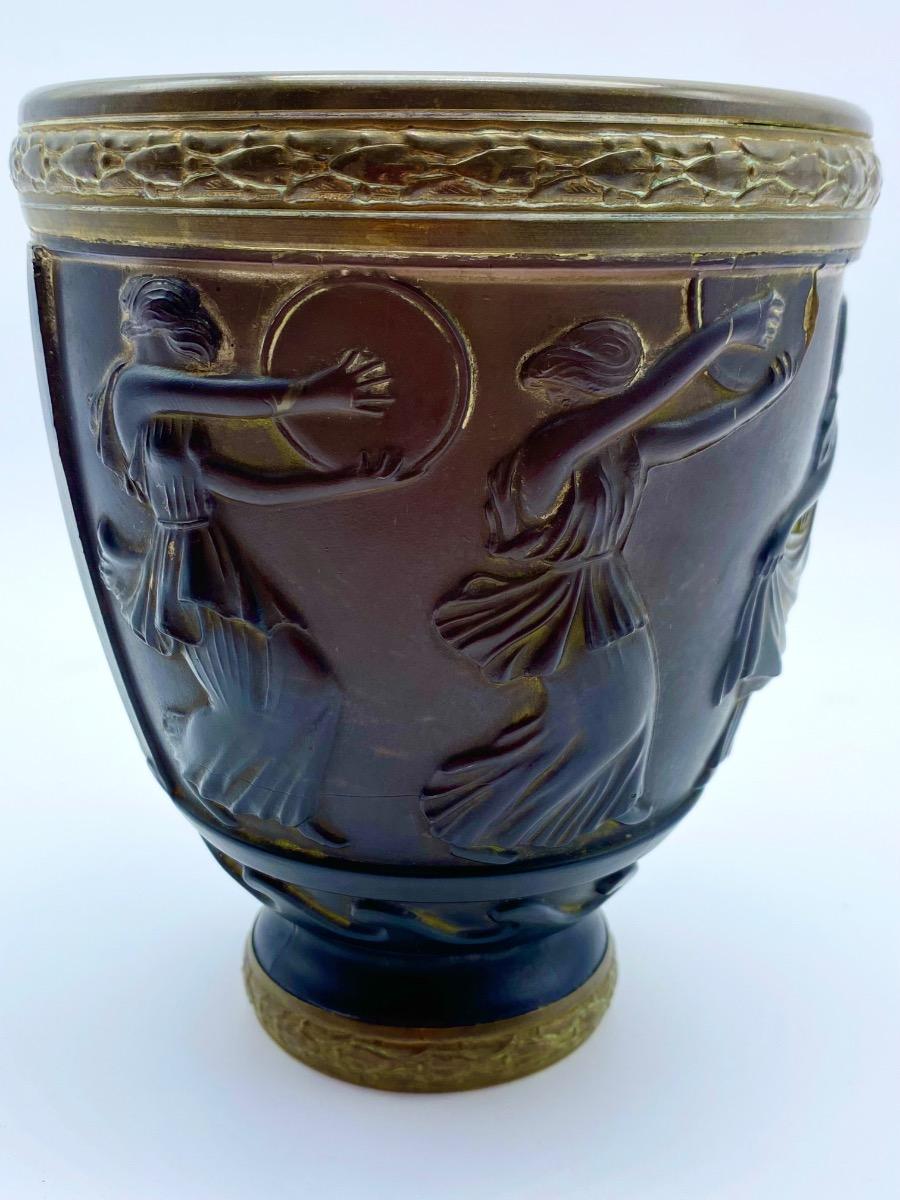 Daum Frères Nancy George de Feure Art Deco patte-de-verres glass antique vase