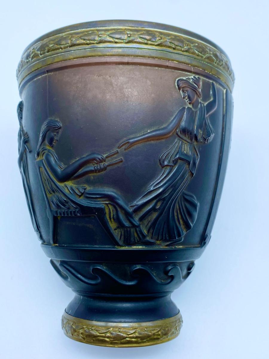 Daum Frères Nancy George de Feure Art Deco patte-de-verres glass antique vase