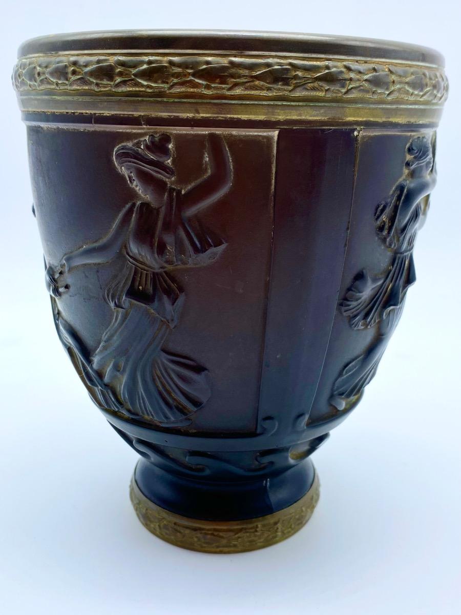 Daum Frères Nancy George de Feure Art Deco patte-de-verres glass antique vase
