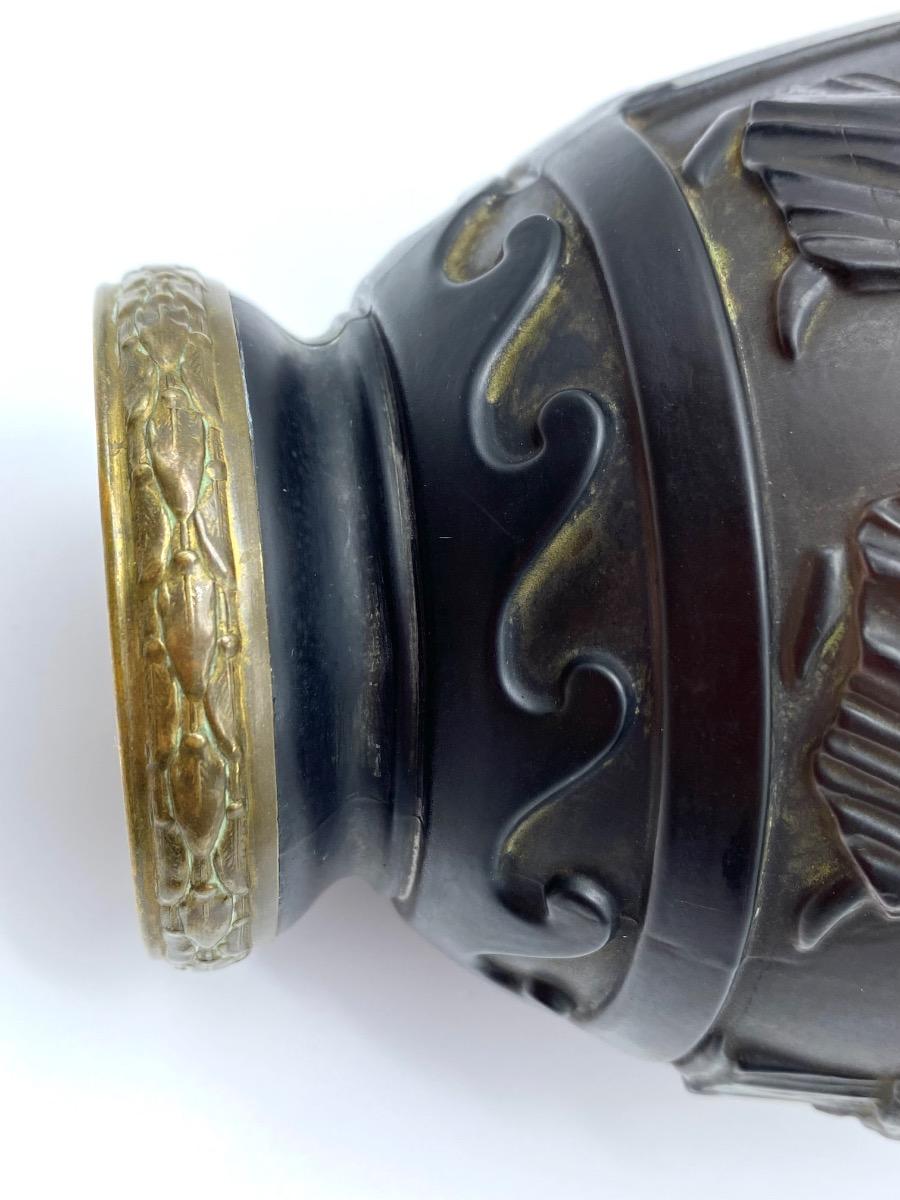 Daum Frères Nancy George de Feure Art Deco patte-de-verres glass antique vase
