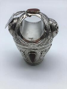 Silver ethnic jewelry bracelets and intaglio ring 