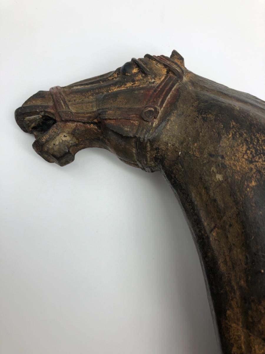 Early XX century Chinese carved wood ‘Tang’ horse Asian Antiques