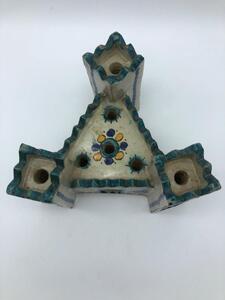 Rare Moroccan ceramic inkwell house shaped 