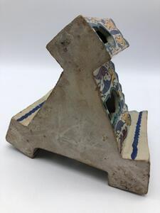 Rare Moroccan ceramic inkwell house shaped 