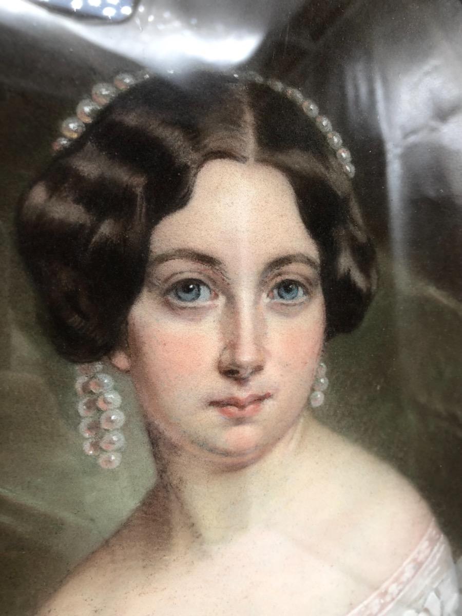 Felix Delmont (17941867) a pair of pastel portraits 1854 Sold items