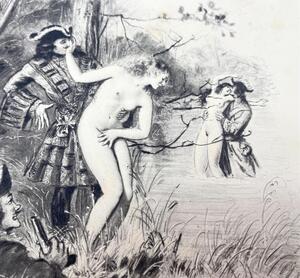 Fifteen erotic engravings by Paul Emile Bécat 