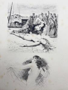 Fifteen erotic engravings by Paul Emile Bécat 