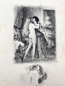 Fifteen erotic engravings by Paul Emile Bécat 