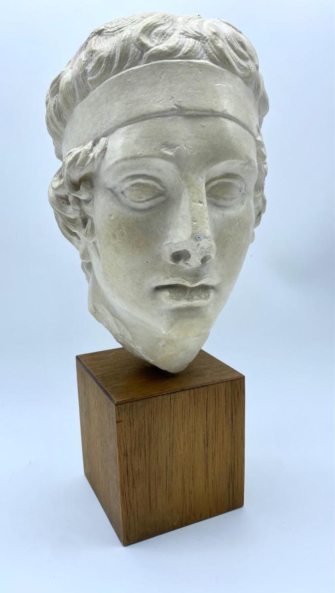 France plaster marble Roman head after Greek original Diadumenos 