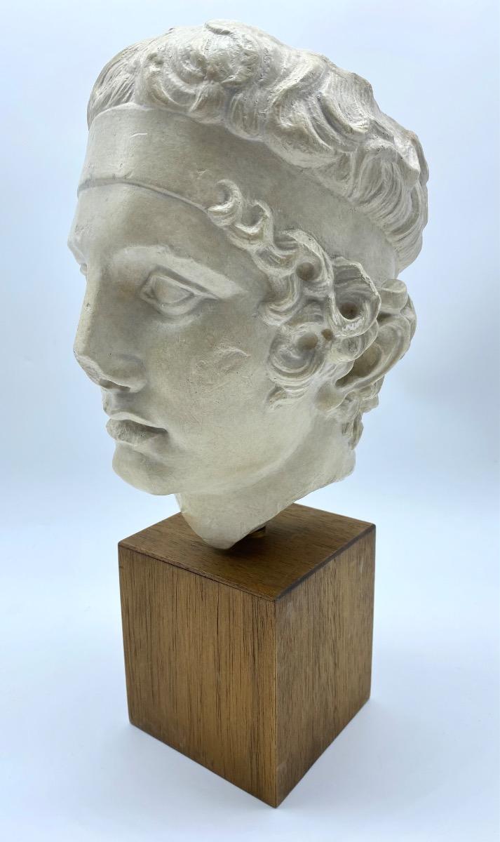 France plaster marble Roman head after Greek original Diadumenos 