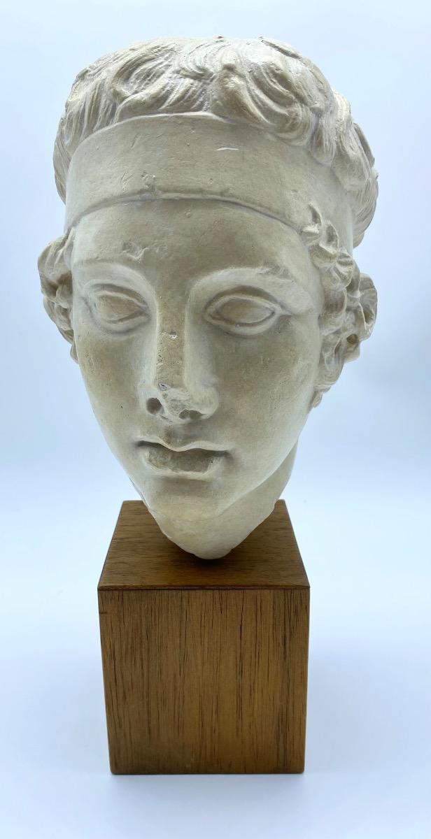 France plaster marble Roman head after Greek original Diadumenos 