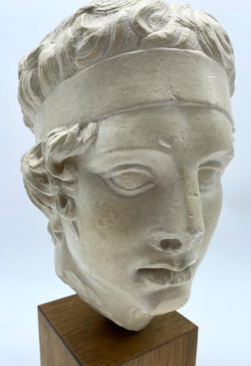 France plaster marble Roman head after Greek original Diadumenos 
