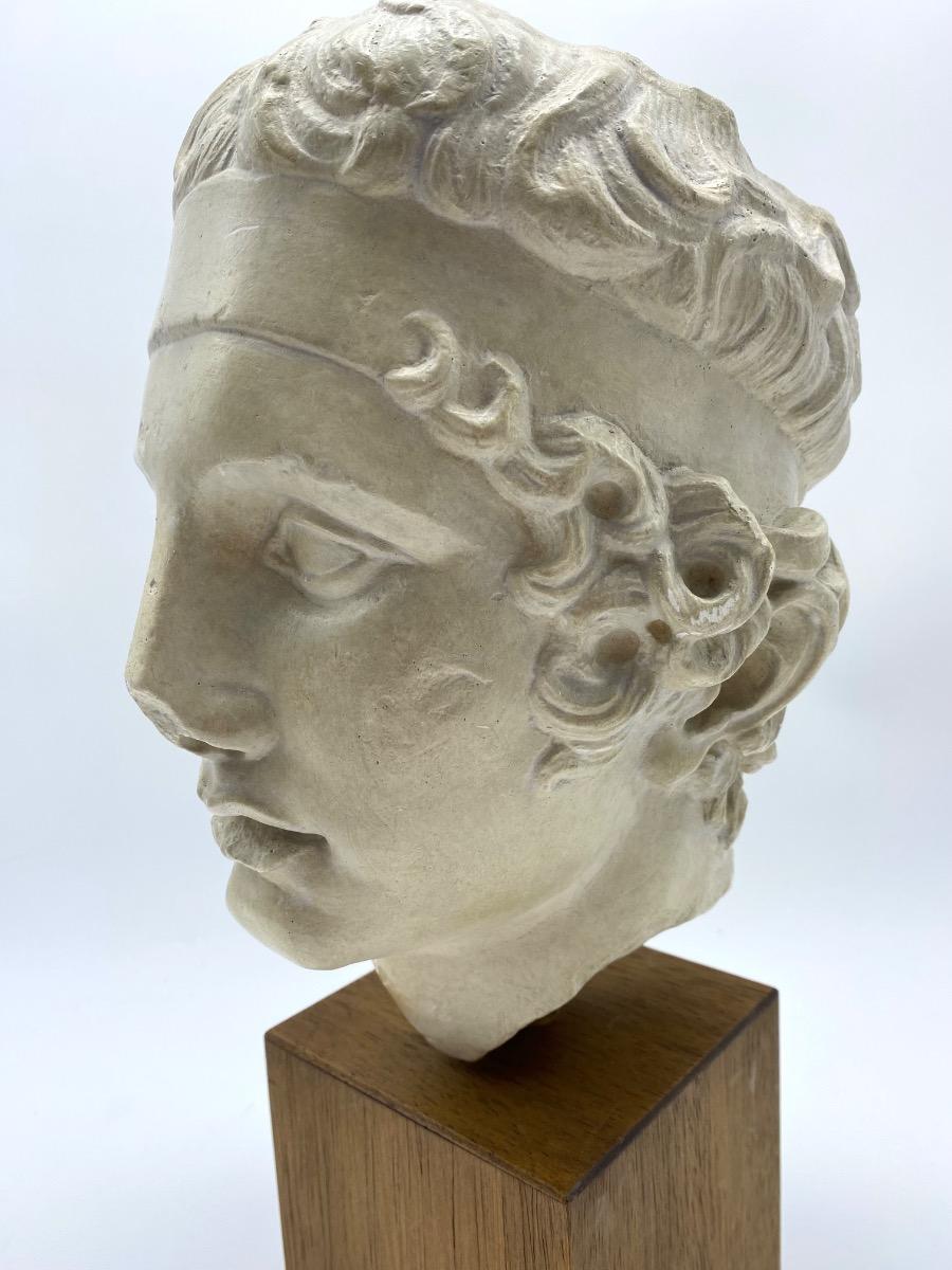 France plaster marble Roman head after Greek original Diadumenos 