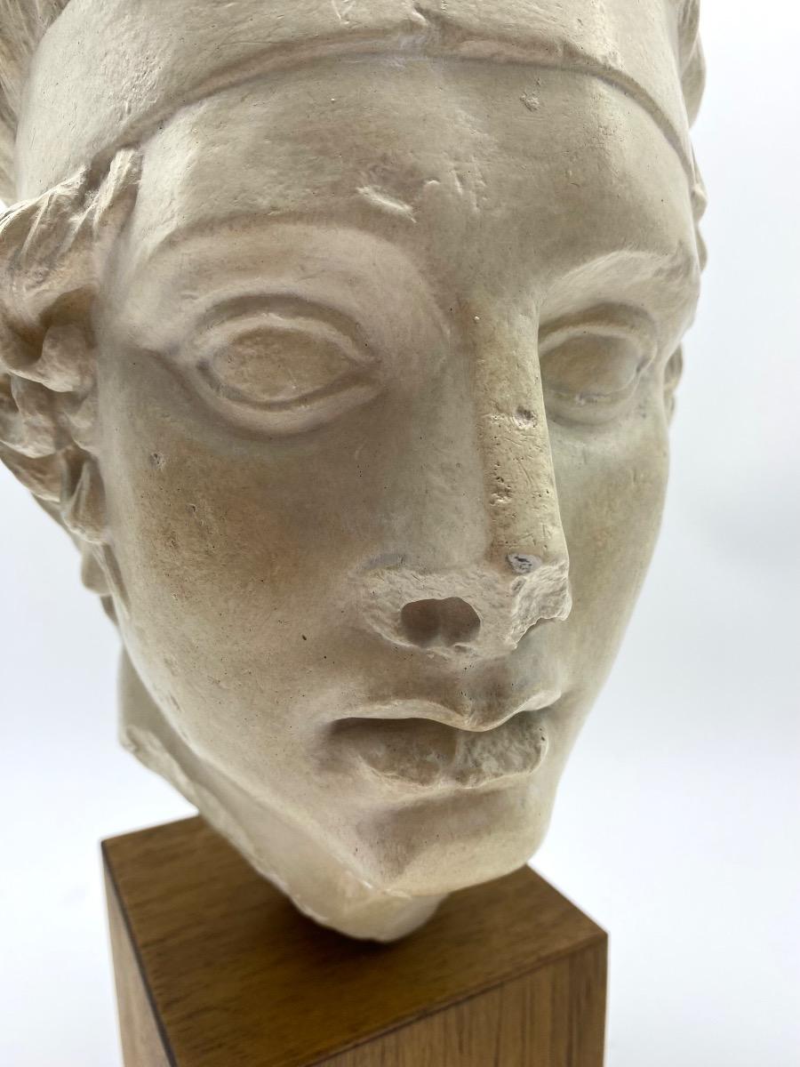 France plaster marble Roman head after Greek original Diadumenos 