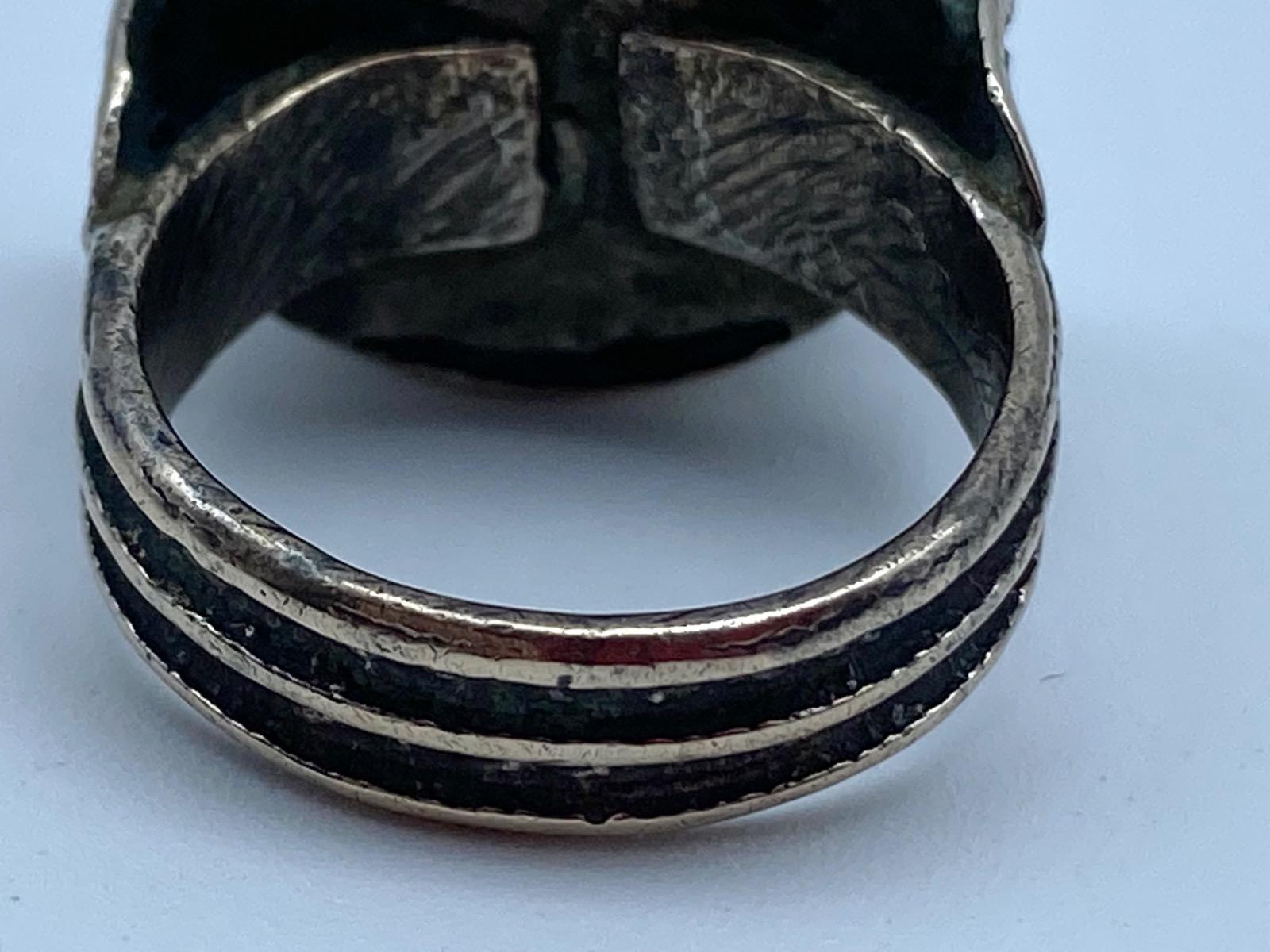 France late Byzantine Haute Epoque knights silver gilded ring 