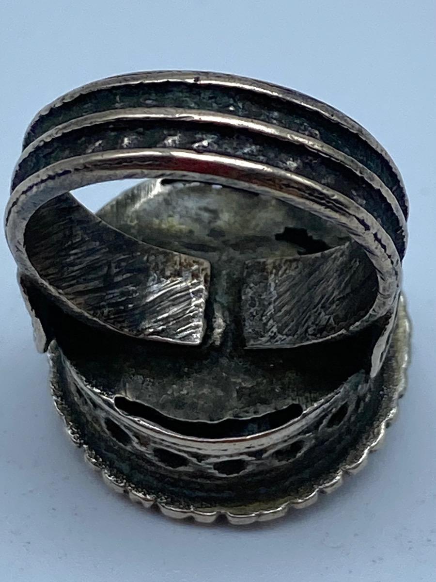France late Byzantine Haute Epoque knights silver gilded ring 