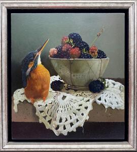 Gabriel Gressie modern art oil painting kingfisher 