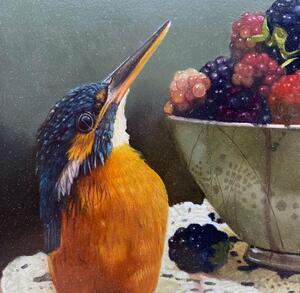 Gabriel Gressie modern art oil painting kingfisher 