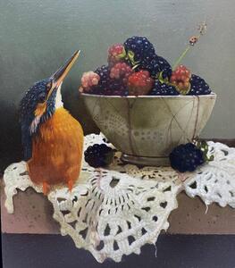 Gabriel Gressie modern art oil painting kingfisher 