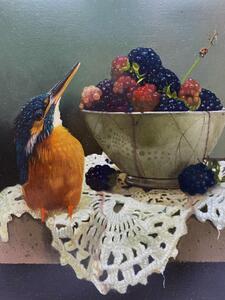 Gabriel Gressie modern art oil painting kingfisher 