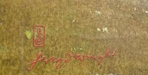 George Wright Art Deco painted polo box 