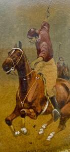 George Wright Art Deco painted polo box 