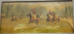 George Wright Art Deco painted polo box 