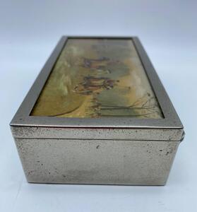 George Wright Art Deco painted polo box 
