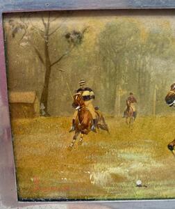 George Wright Art Deco painted polo box 