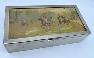 George Wright Art Deco painted polo box 