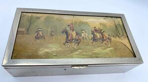 George Wright Art Deco painted polo box 