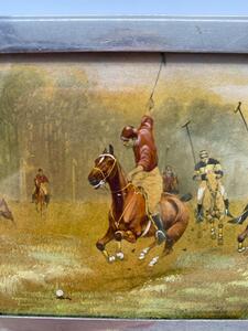 George Wright Art Deco painted polo box 