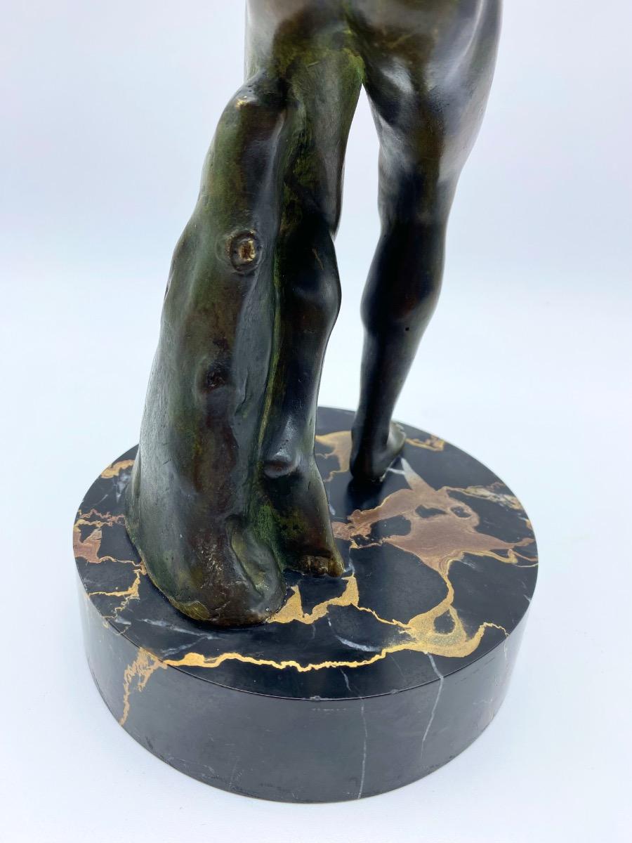Grand Tour 19th century bronze statue Discobolus Discus Thrower after Myron the Antique